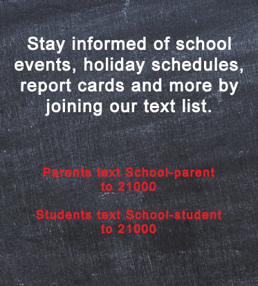 example school text message flyer 